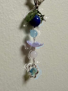Handmade Blueberry Bag charm